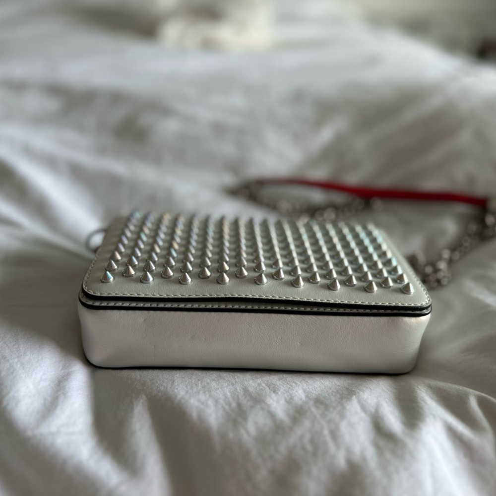 Authentic Christian Louboutin Crossbody Studded White Crossbody Bag -final price - Picture 4 of 7